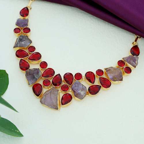 Ruby Amethyst Necklace