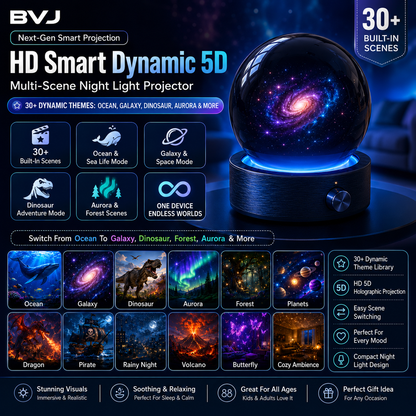 🐉SCNDR® 360° Smart Holographic Projector (HD Smart Dynamic 5D)
